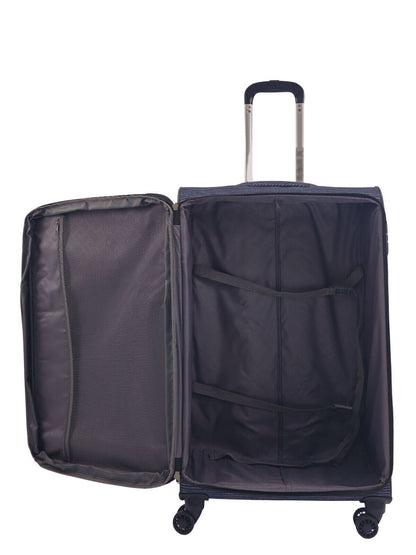 Ashville Large Soft Shell Suitcase in Lines