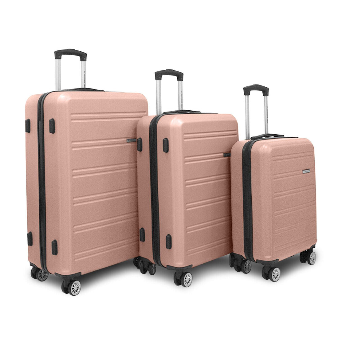 Hardshell Rose Gold Suitcase Robust ABS Lightweight Luggage Bag