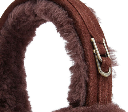 Womens Sheepskin Shearling Winter Ear Muffs Warm Comfortable