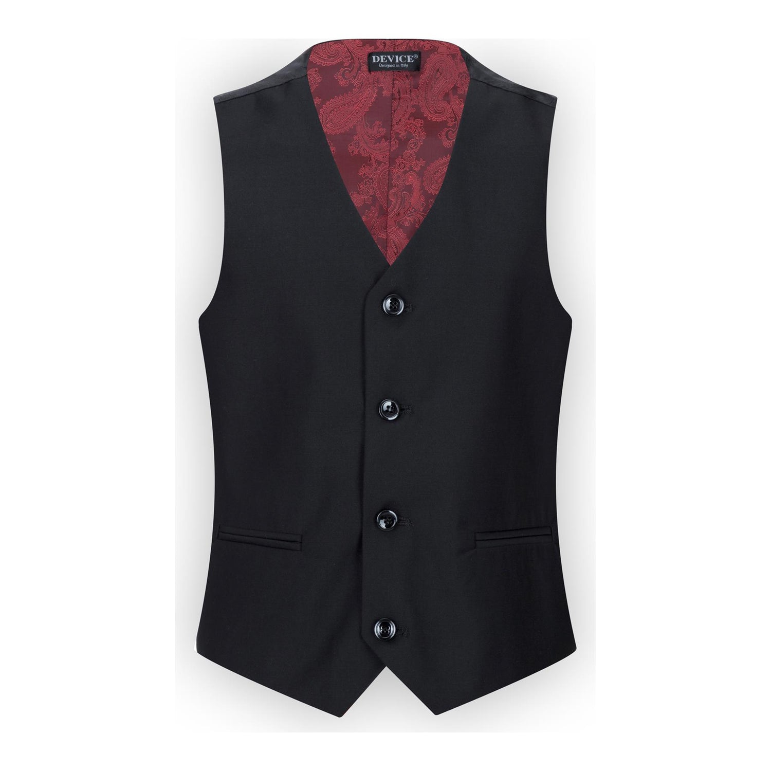 Boys 3 Piece Plain Black Classic Retro Suit