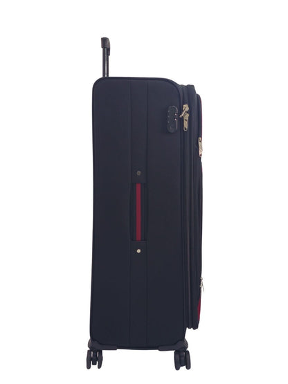 Ashland Extra Large Soft Shell Suitcase in Black