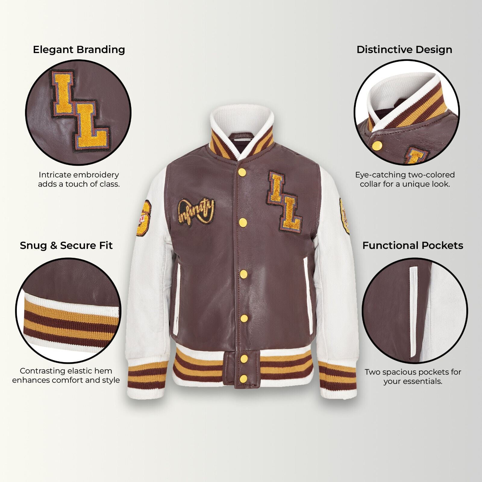 Handmade Unisex Varsity College Jacket, Letterman Jacket Style Front Back Wool & Leather Sleeves Bomber Jacket For Men, Women and top kid