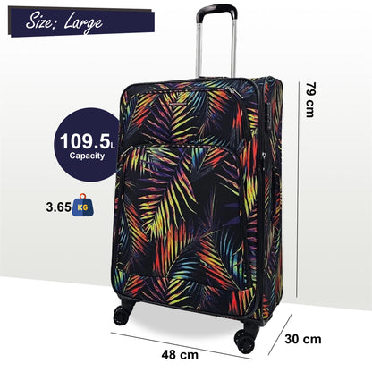 Ashville Large Soft Shell Suitcase in Leaf