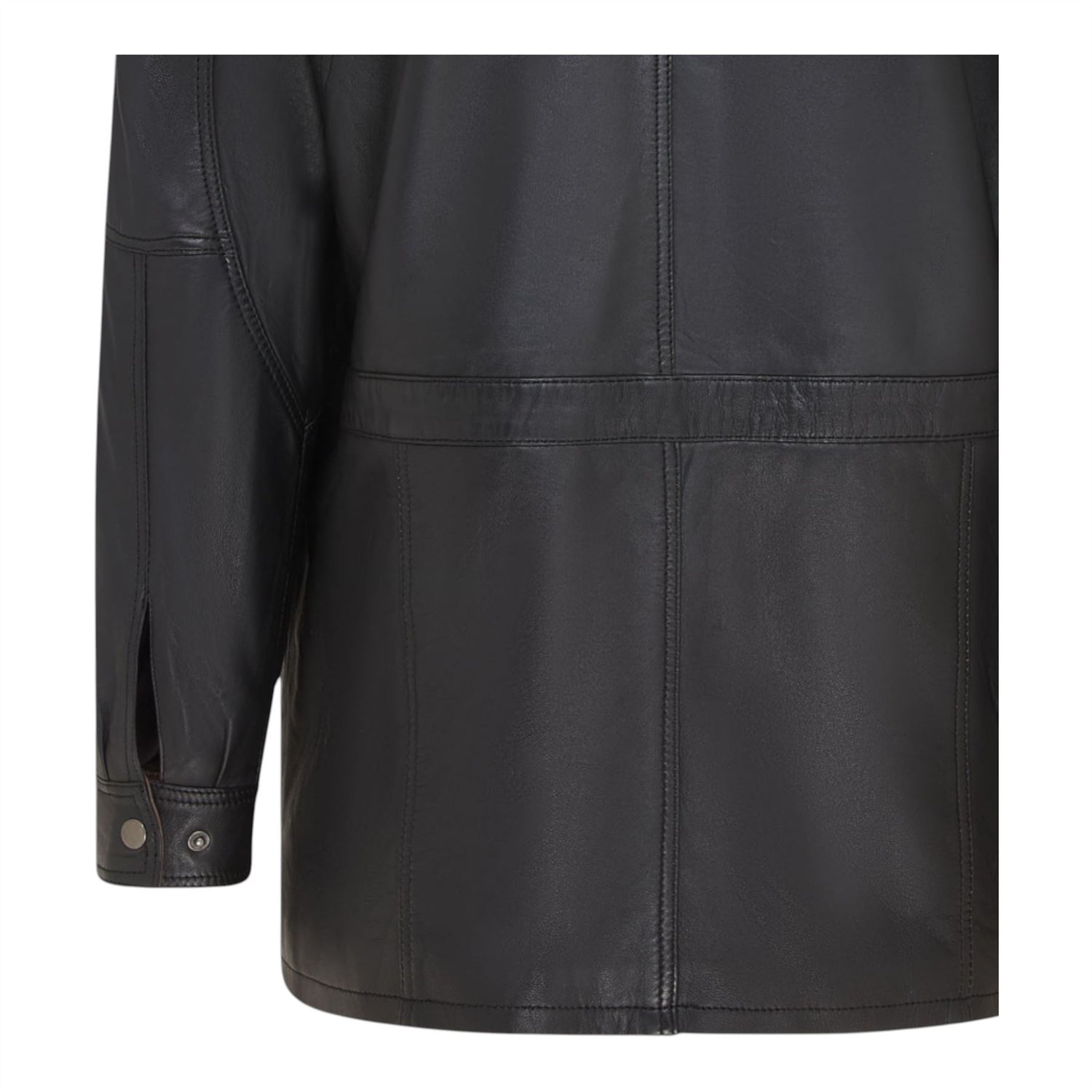 Mens Soft Italian Leather Parka Coat-Winnipeg