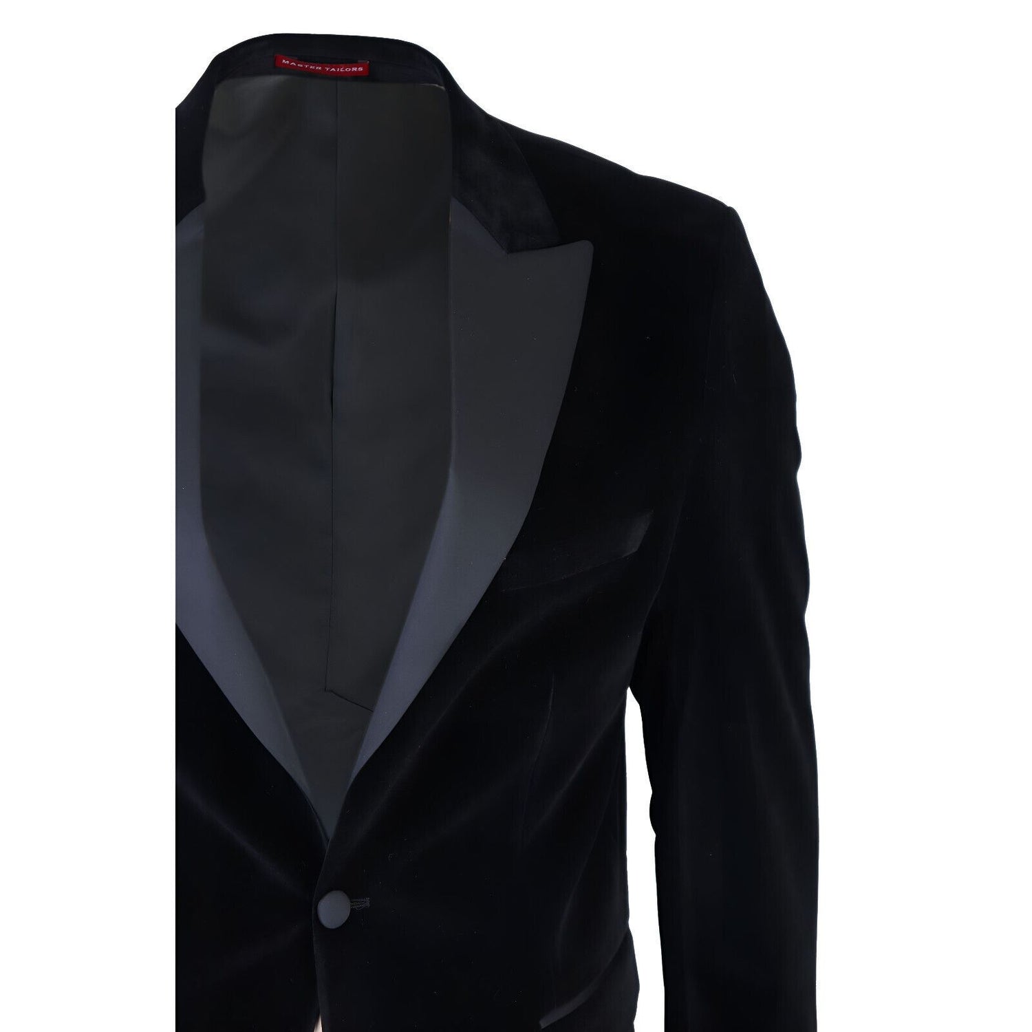 Mens Black Velvet Dinner Tuxedo Suit Jacket Blazer - Upperclass Fashions 
