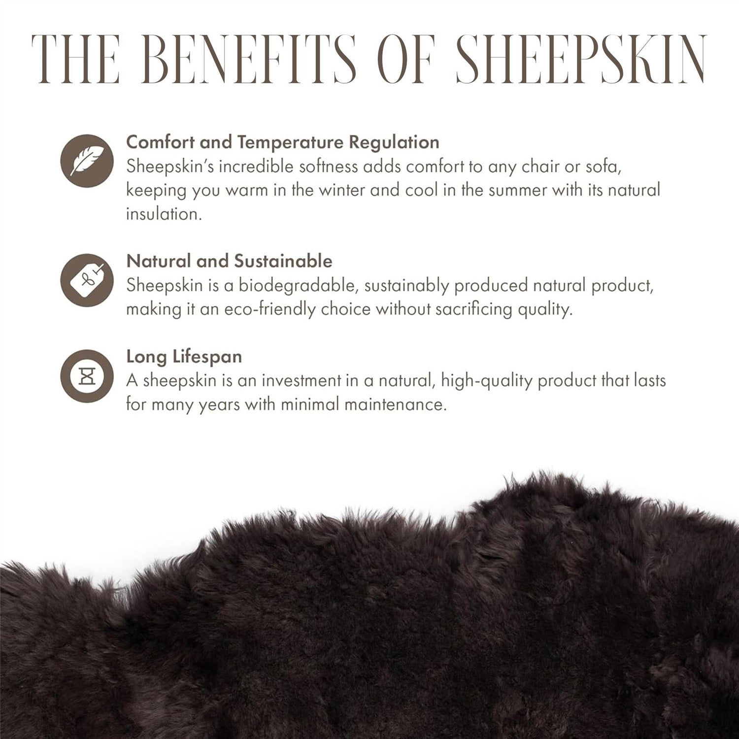 Genuine Sheepskin  40x40cm Real Wool Single Sided Cushion