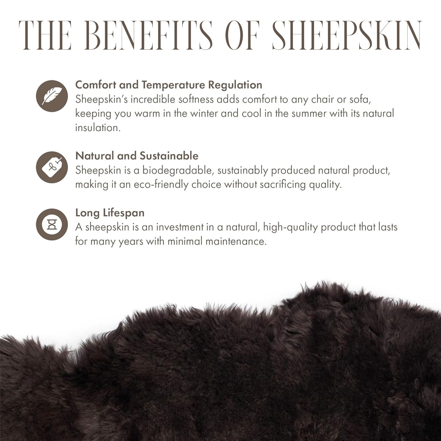 Genuine Sheepskin  40x40cm Real Wool Single Sided Cushion