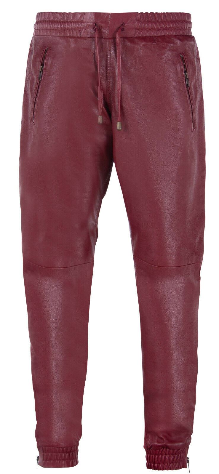 Mens Comfort  Leather Jogging Bottoms-Halifax