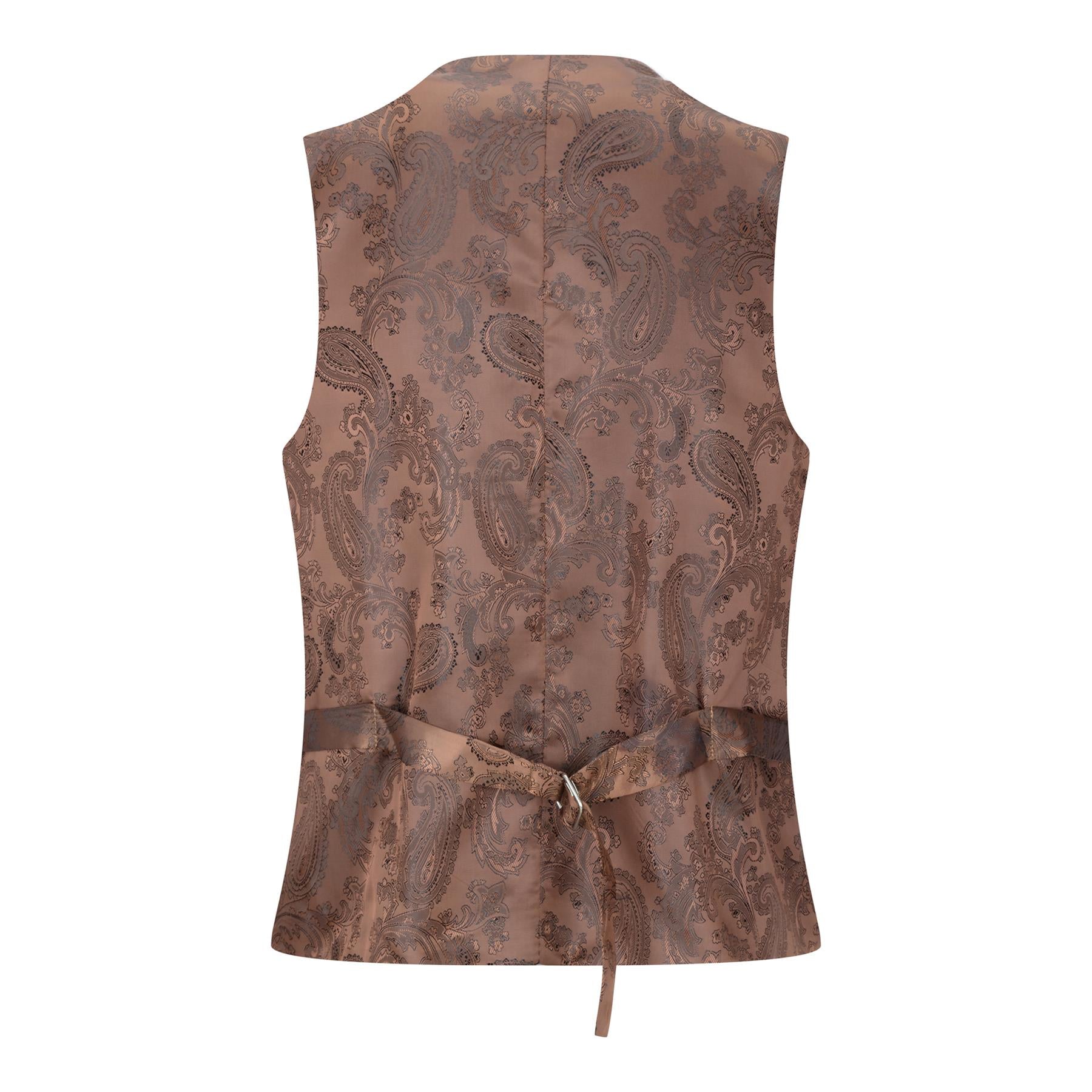 Boys 3 Piece Beige Tweed Check Vintage Retro Suit