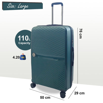 Abbeville Large Hard Shell Suitcase in Green