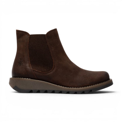 Fly London Womens Brown Chelsea Suede Leather Ankle Boots - SALV195