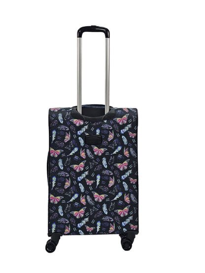 Lightweight Suitcases 8 Wheel Luggage Butterfly Travel Soft Bags - Upperclass Fashions 
