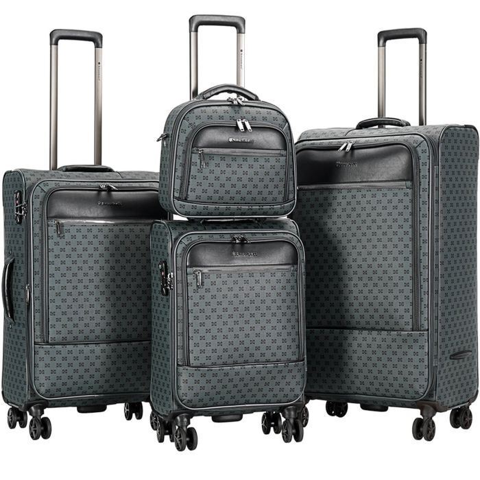Cleveland Set of 4 Soft Shell Suitcase in Grey