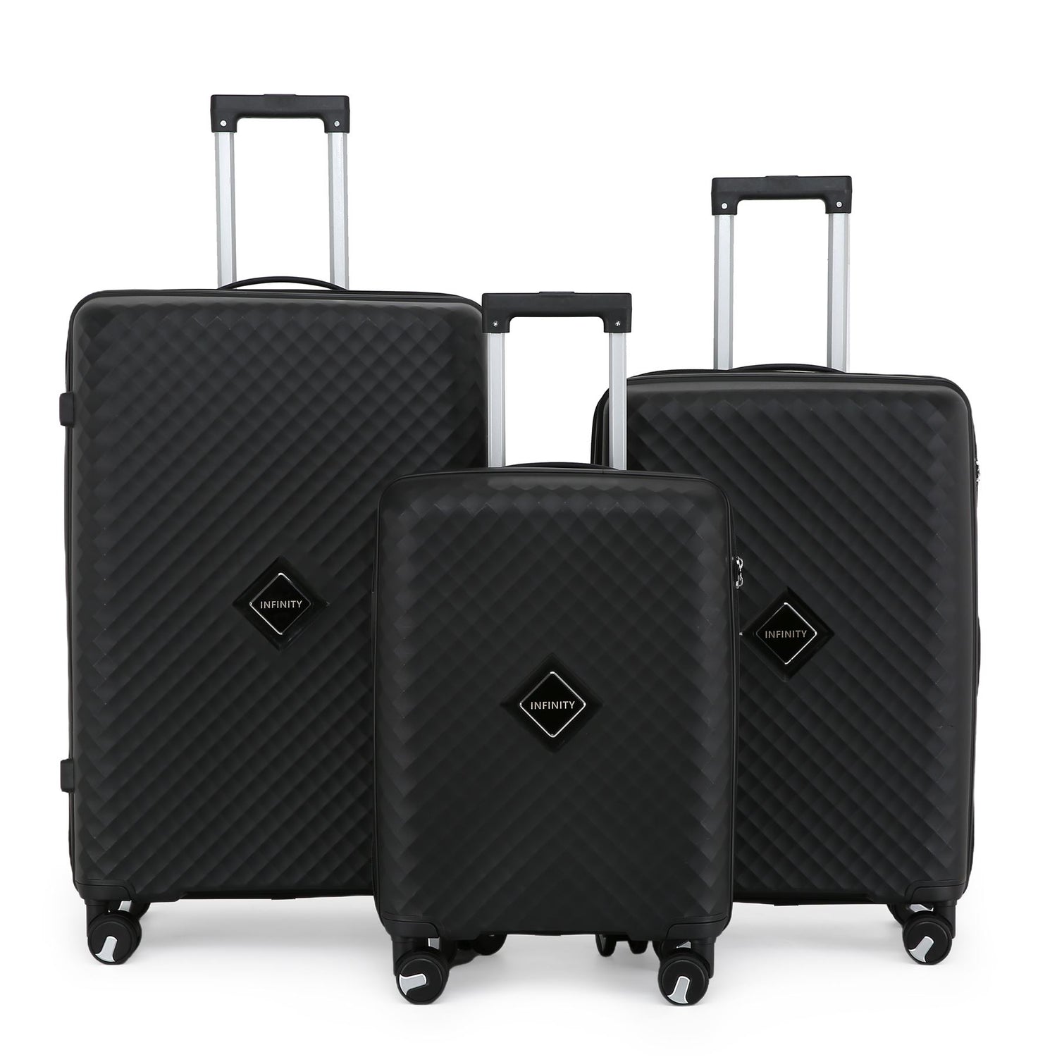 Courtenay Set of 3 Hard Shell Suitcase in Black