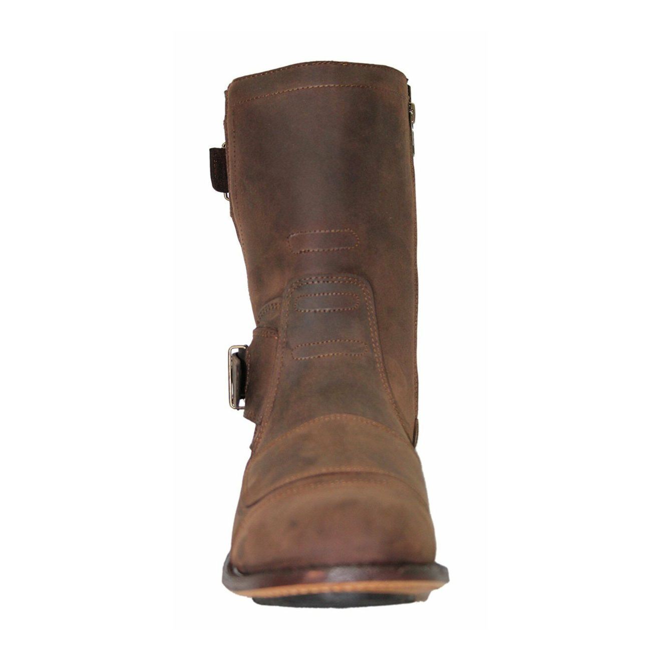 Grinders Mens Black Leather Cowboy Boots-Route 66