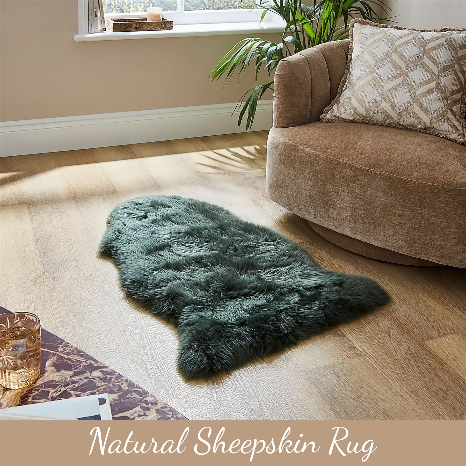 Genuine Sheepskin Natural Silky Soft Fluffy Real Wool Rug