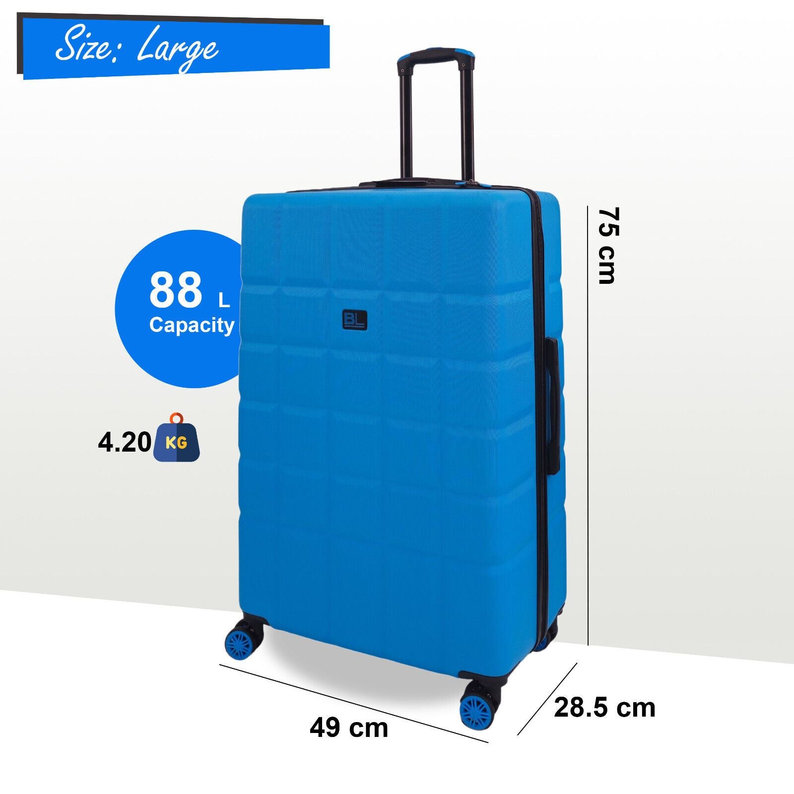 Coker Large Soft Shell Suitcase in Blue