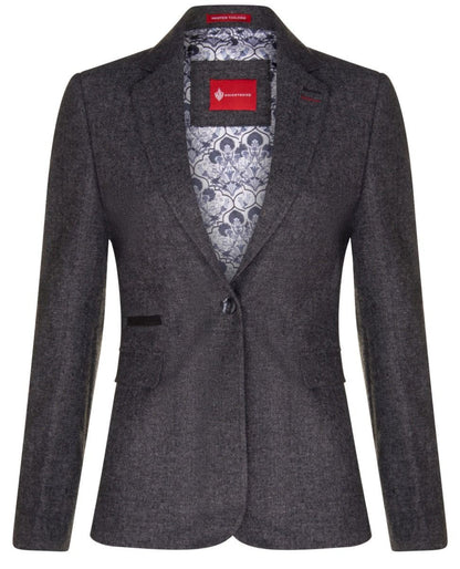 Womens 1920s  Grey Wool Classic Vintage Retro Blazer