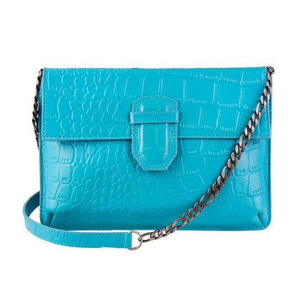 Womens Leather Clutch Cross Body Shoulder Printed Cowhide Bag