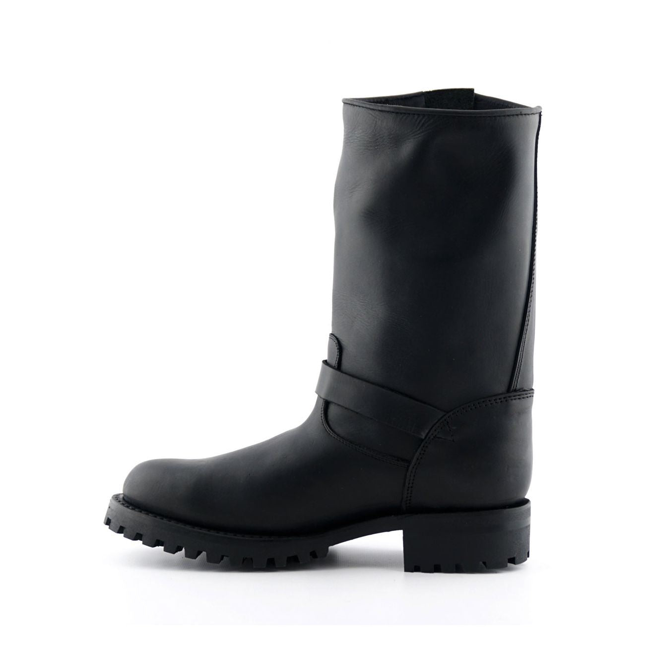 Grinders Mens Black Western Combat Leather Boots- Wild One