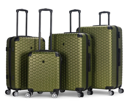 Noda Set of 4 Hard Shell Suitcase in Green