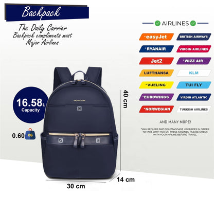 Backpack Rucksack 40 x 30 x 14 cm Blue Underseat Travel Cabin Bag for Ryanair, Easy Jet