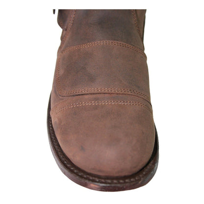 Grinders Mens Black Leather Cowboy Boots-Route 66