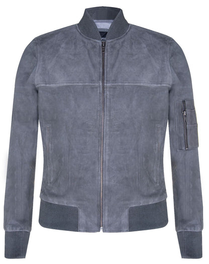 Mens Suede MA-1 Bomber Jacket-Cosham