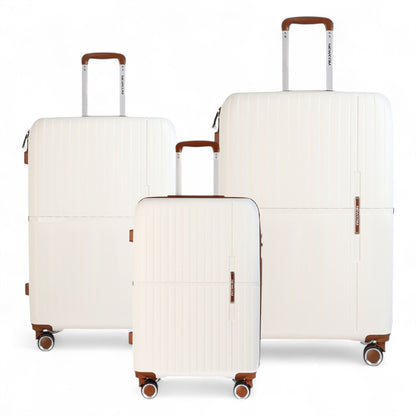 Corowa Set of 3 Hard Shell Suitcase in White