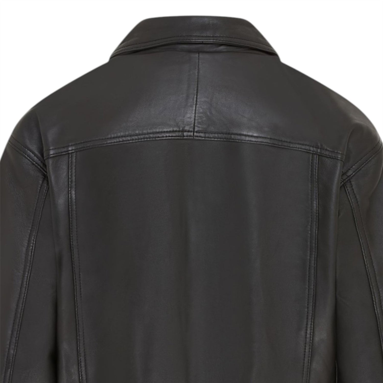 Womens Leather Biker Bomber Oversized Jacket - Blouson