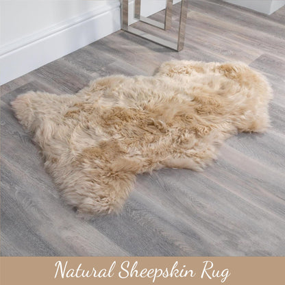 Genuine Sheepskin Natural Silky Soft Fluffy Real Wool Rug
