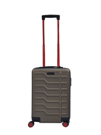 Grey Hard Shell Classic Suitcase Set 8 Wheel Cabin Luggage Case Holiday Travel