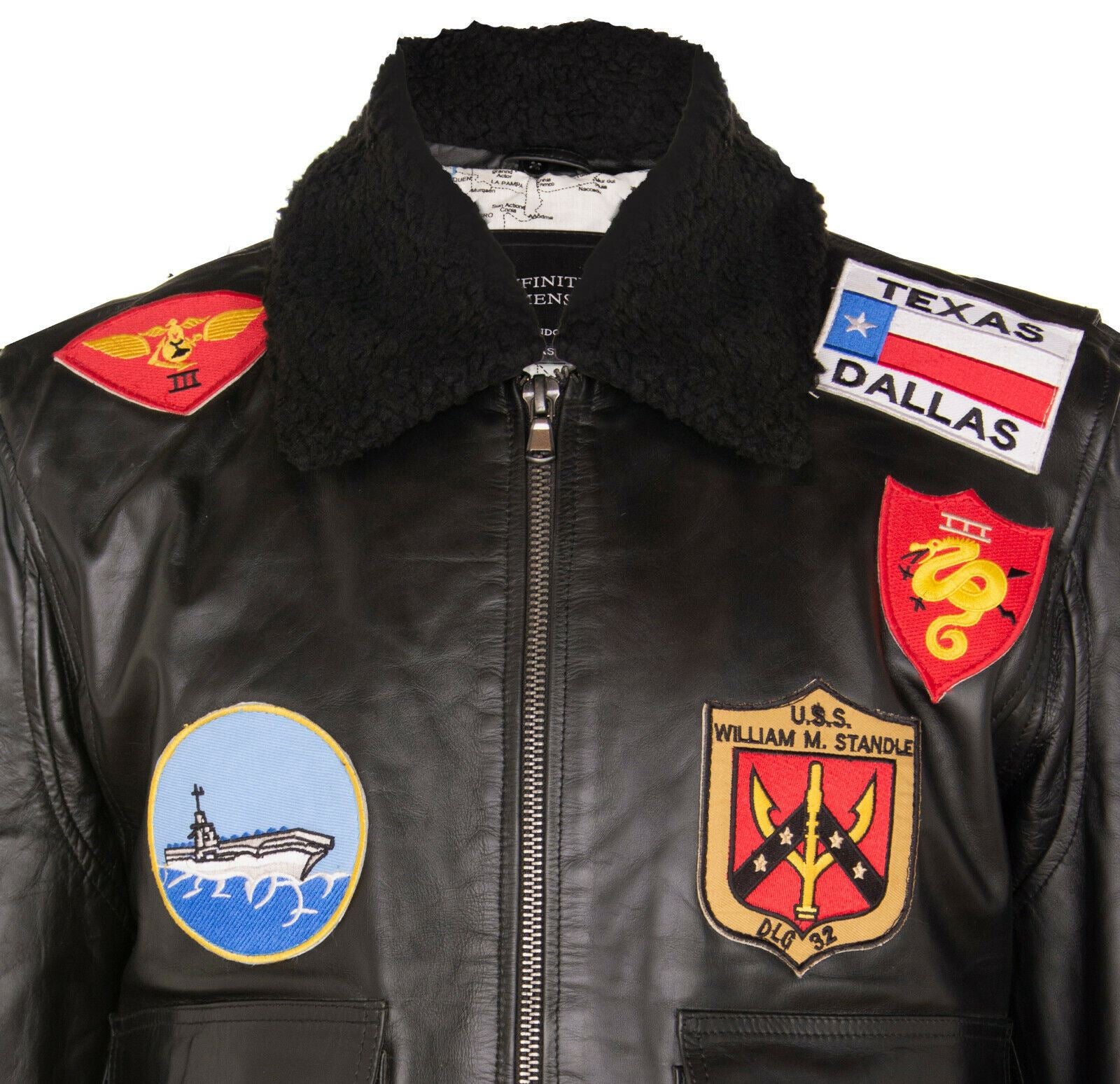 Mens A2 Top Gun  Leather Bomber Jacket-Camborne