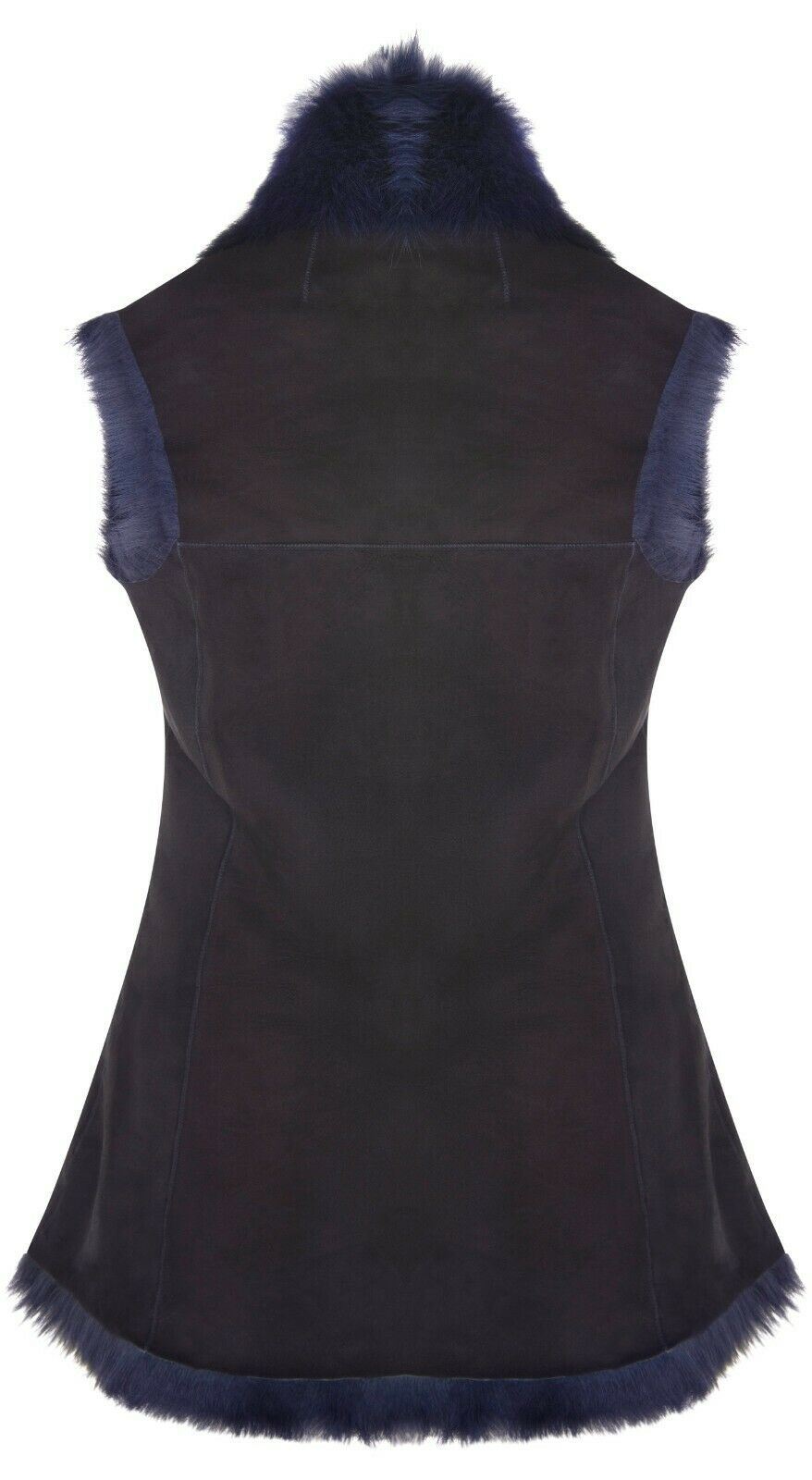 Womens Warmer Toscana Sheepskin Long Gilet-Seaford