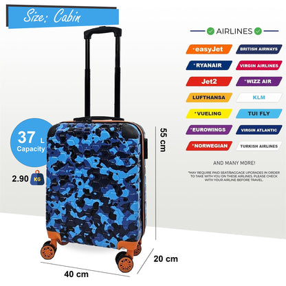 Brantley Cabin Hard Shell Suitcase in Blue