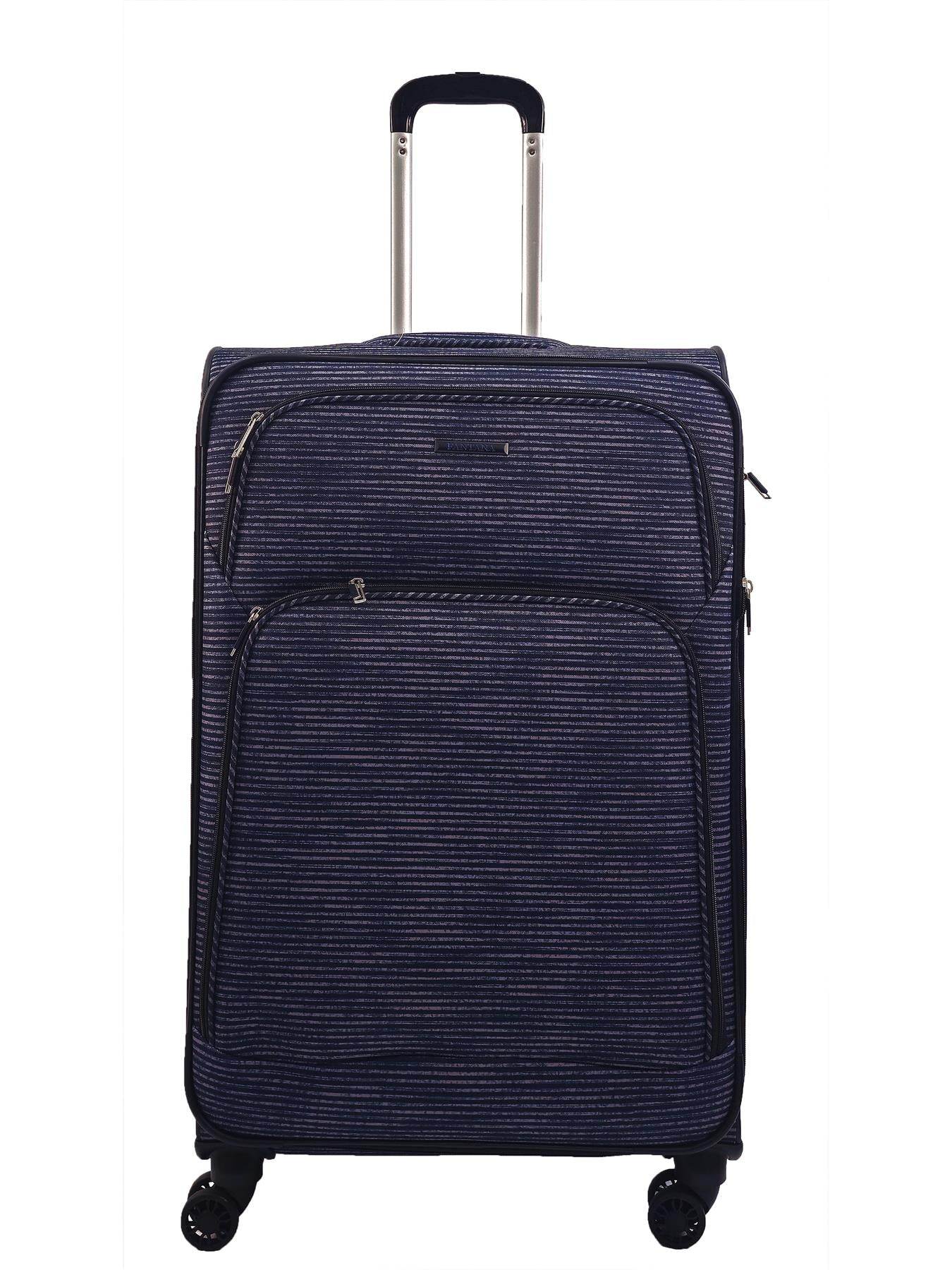 Ashville Large Soft Shell Suitcase in Lines