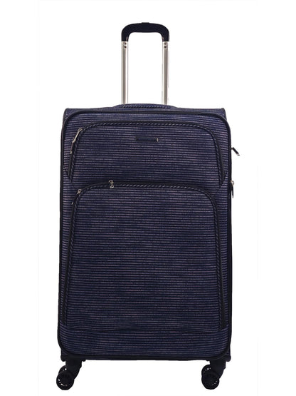 Ashville Large Soft Shell Suitcase in Lines