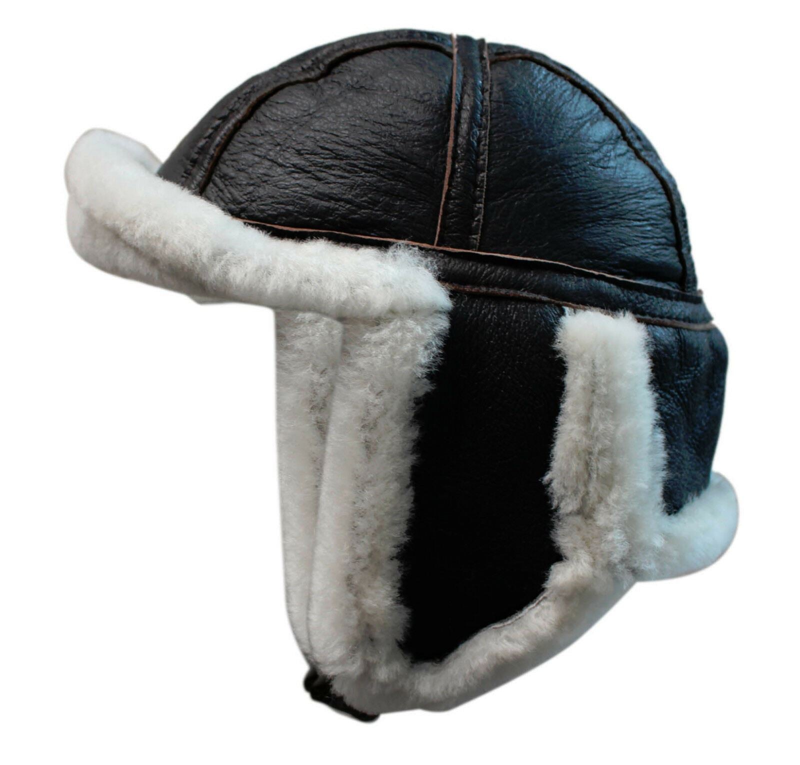 Mens RAF Aviator Sheepskin B-55 Trapper Hat