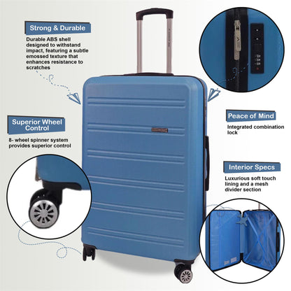 Alabaster Large Hard Shell Suitcase in Blue