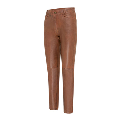 Womens Lamb Leather 501 Biker Jeans - Ankara