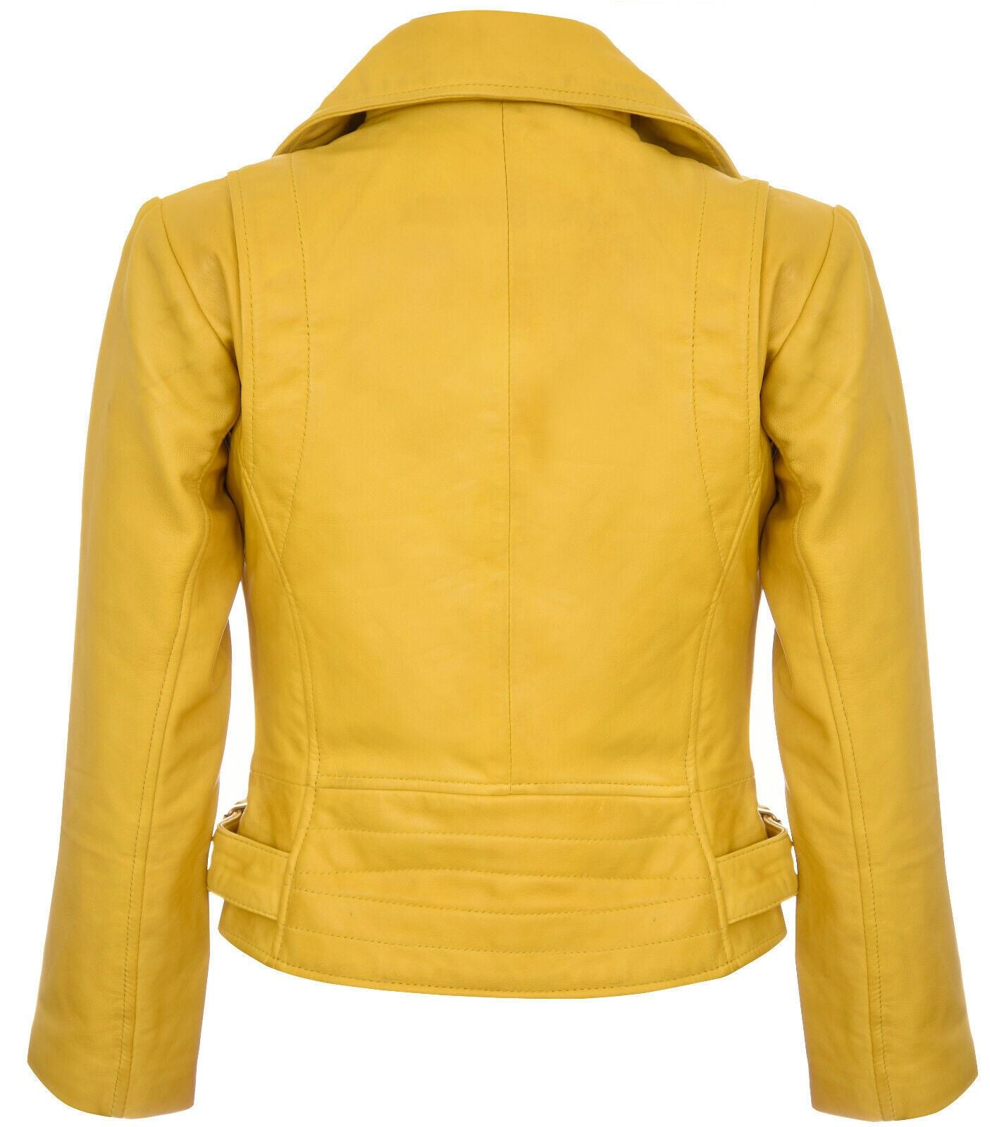 Womens Vintage Leather Biker Jacket-Luton