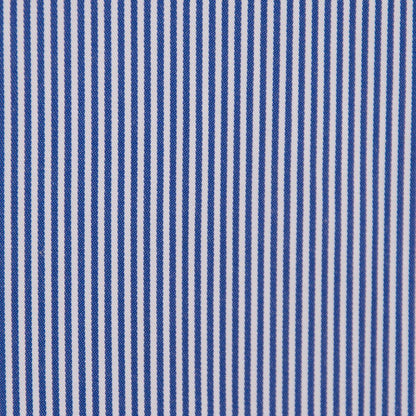 Mens Peaky Blinders Removable Collar Nehru Royal Blue Striped Collarless Shirt