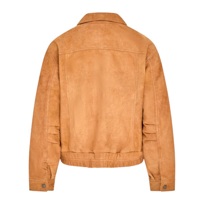 Womens Leather Biker Bomber Oversized Jacket - Blouson