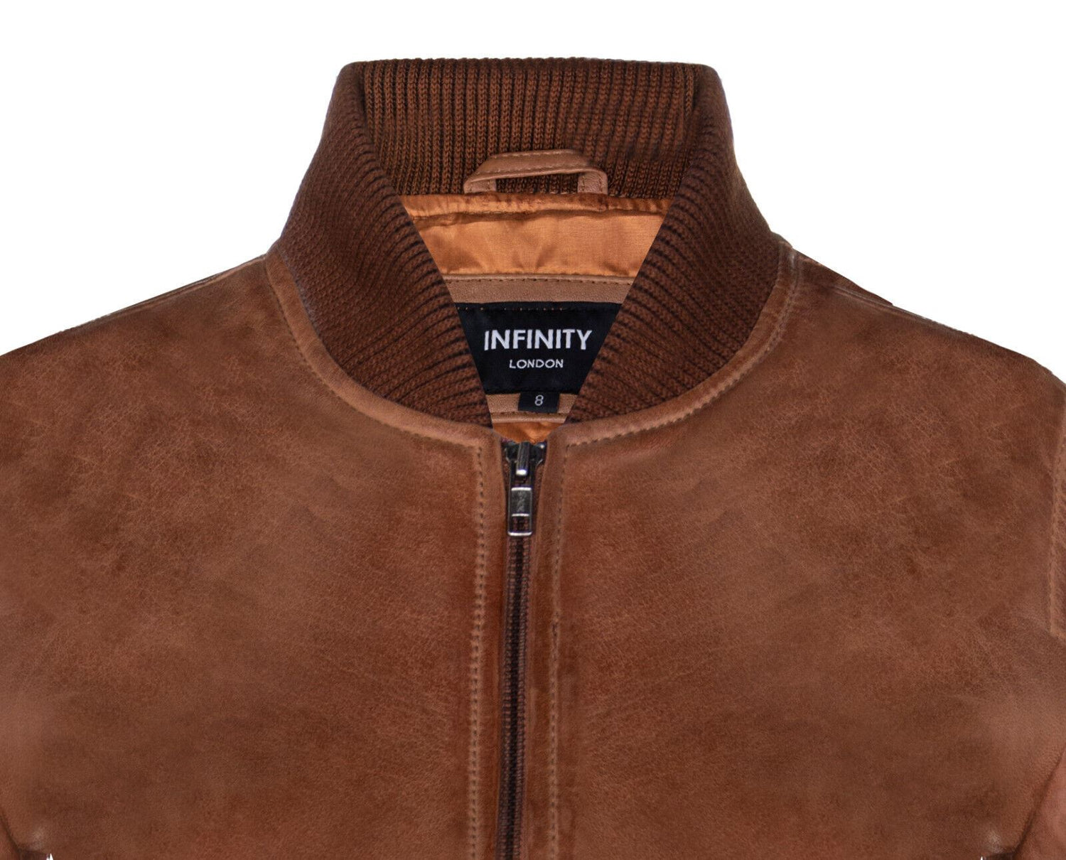 Womens Classic MA-1 Leather Bomber Jacket-Newcastle