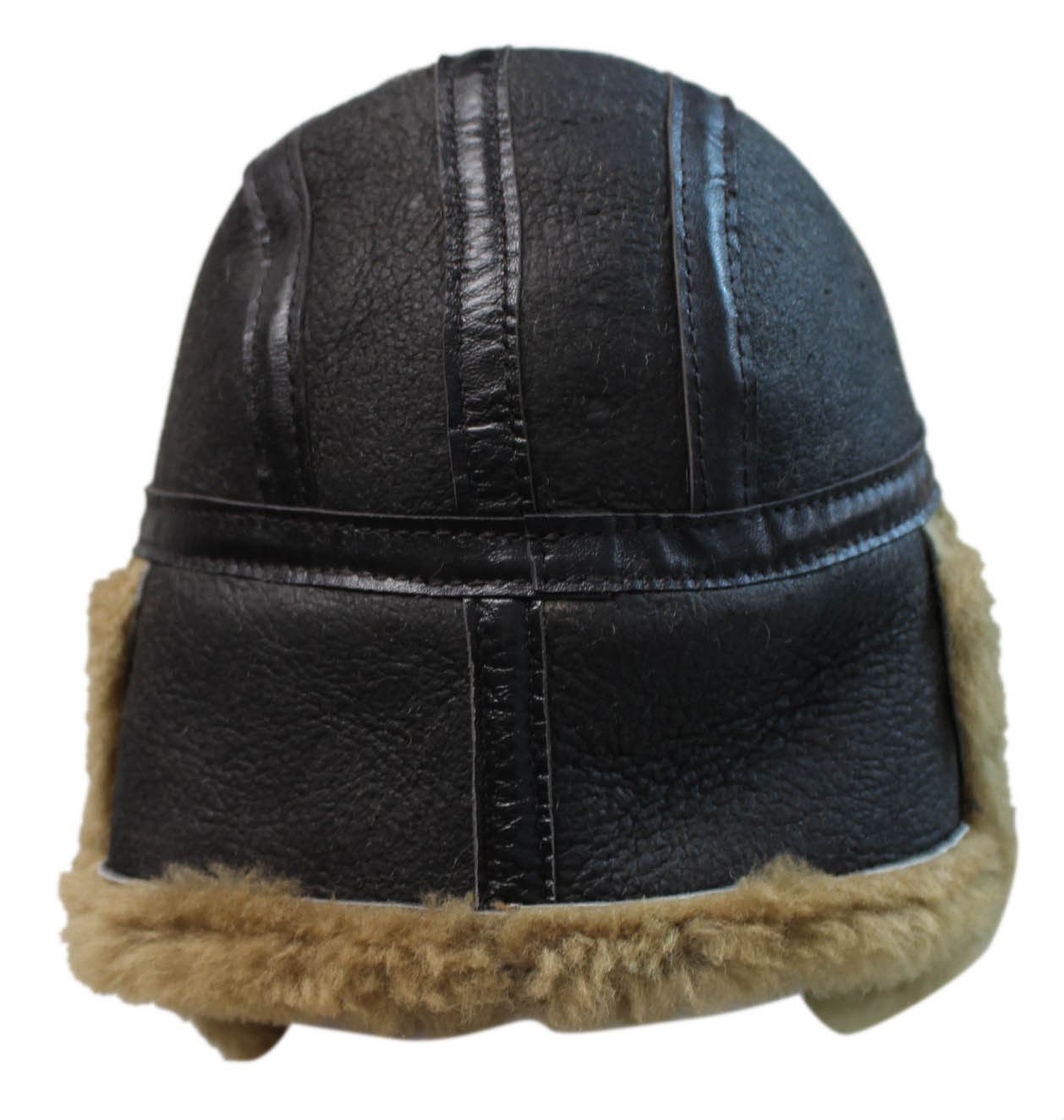 Mens RAF Aviator Sheepskin B-55 Trapper Hat