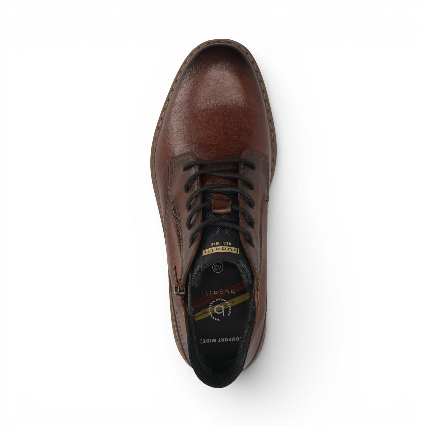 Bugatti Mens Brown Leather Lace-up Chukka Ankle Boots - Rigalo Evo C30