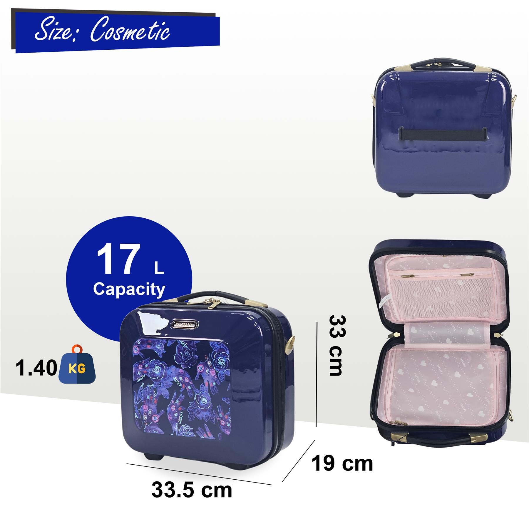 Hard Shell Flower Print Suitcase Luggage Set