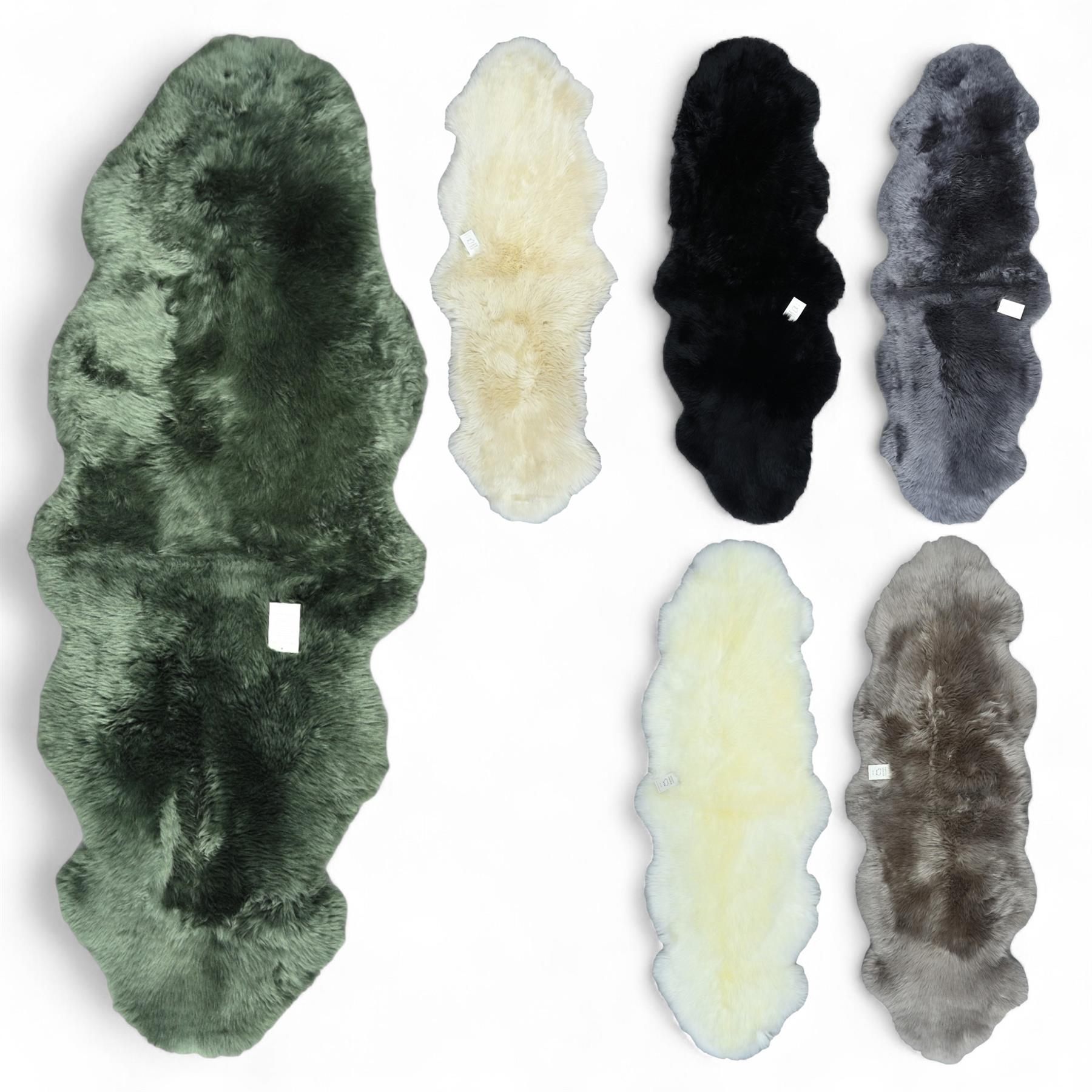 Genuine Sheepskin Double Natural Fluffy Silky Soft Real Wool Rug