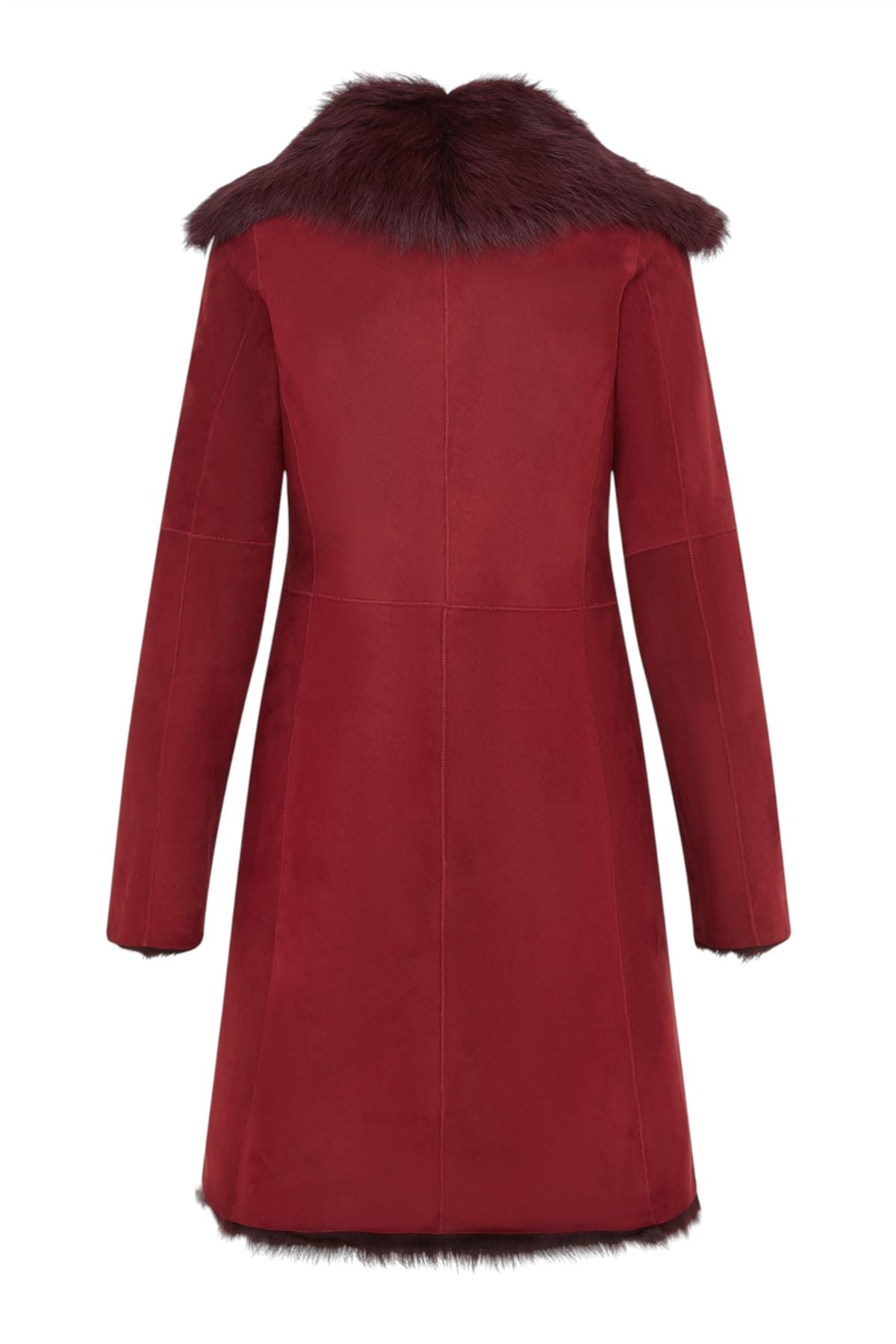 Womens Suede Toscana Sheepskin Trench Coat-Rochester