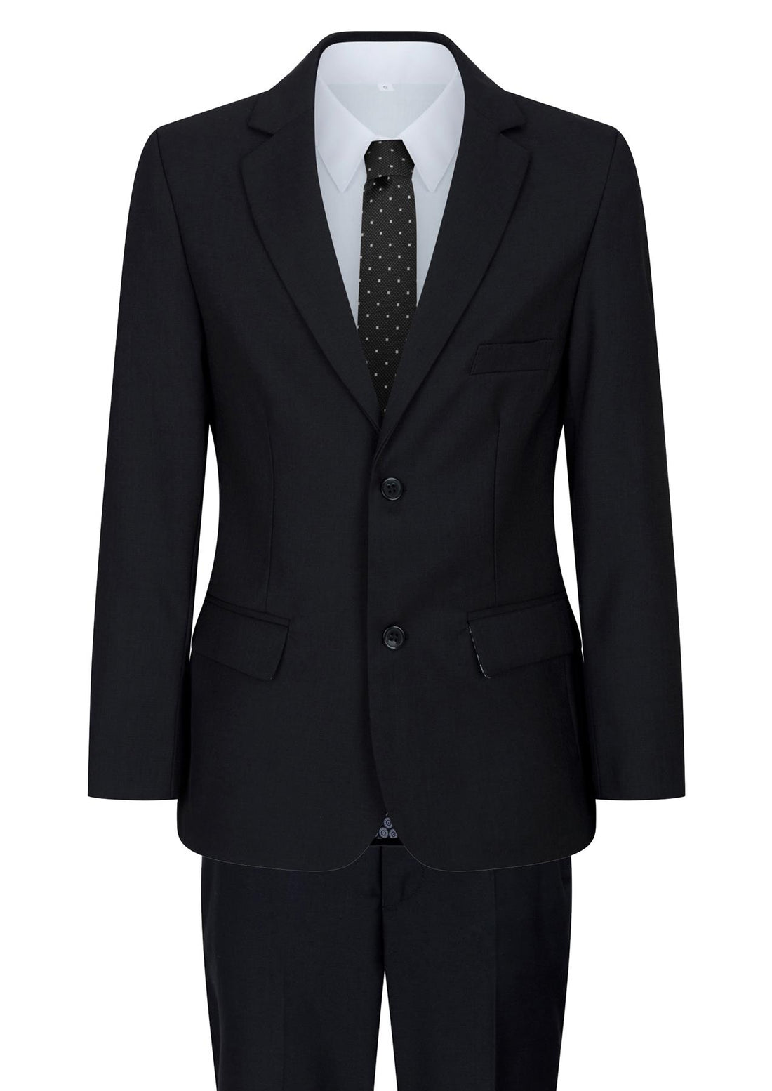 Boys 5 Piece Black Classic Suit